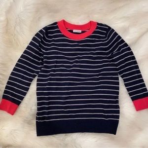 Club Monaco Striped Cropped Sweater